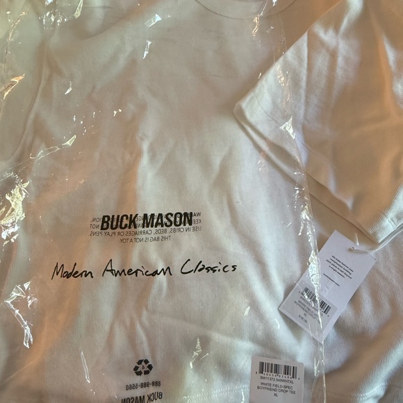 Buck Mason Cream Oversized Boxy Short Sleeve Tee - Picture 5 of 5